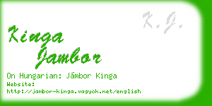 kinga jambor business card